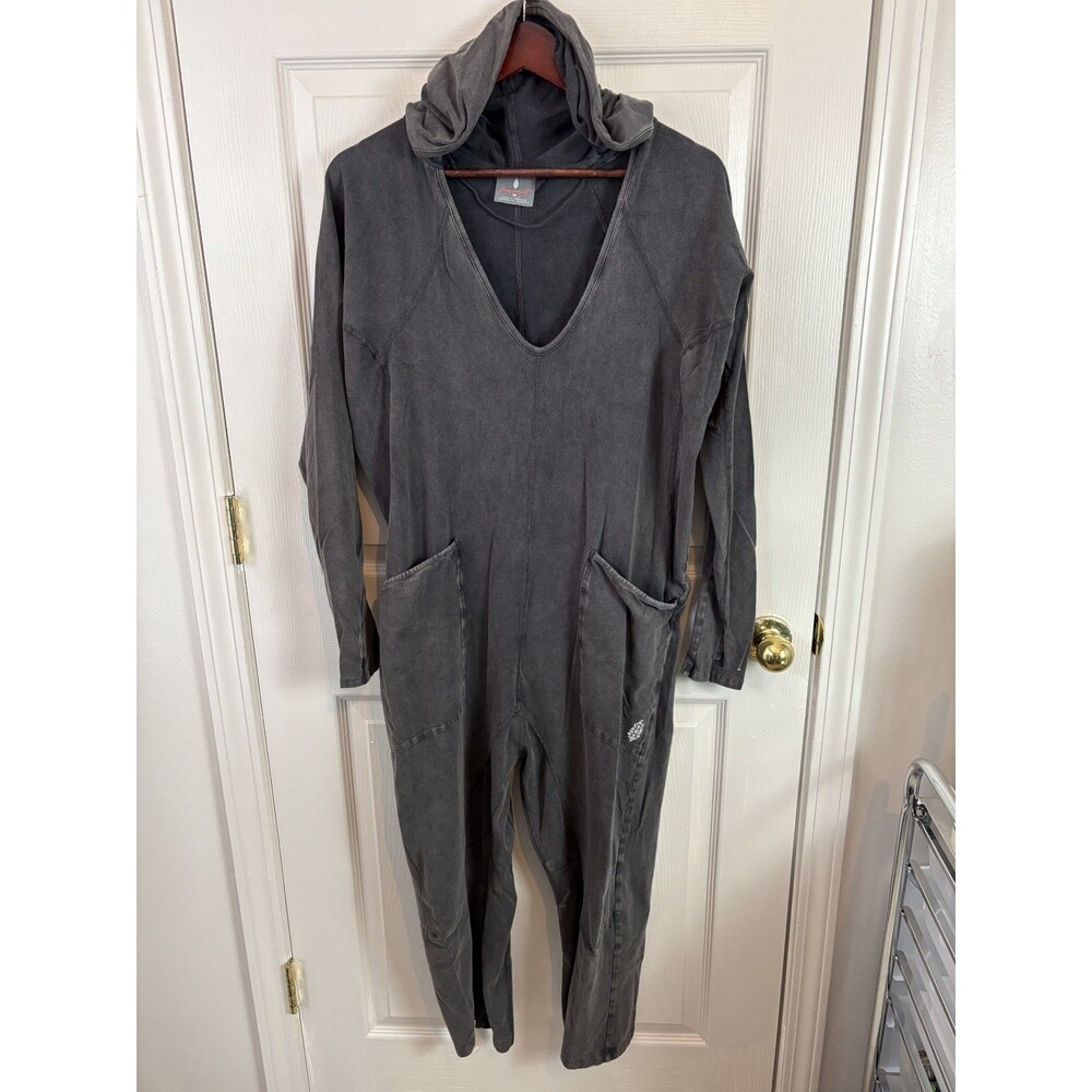 Relaxed Hooded Jumpsuit - Charcoal Gray